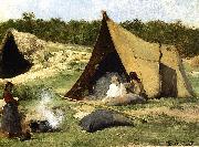 Albert Bierstadt Indian_Camp oil on canvas